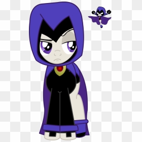 Stratmlp, Crossover, Ponified, Pony, Raven , Safe, - Teeny Titans Go Raven My Little Pony, HD Png Download - raven teen titans png