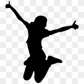 Silhouette Png Download - Jump Silhouette Cartoon, Transparent Png - jumping silhouette png