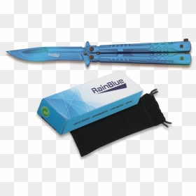 Pocket Knife Rainblue Butterfly 10 Cm - Rainblue Butterfly Knife, HD Png Download - butterfly knife png