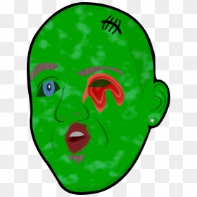 Head,grass,leaf - Clip Art, HD Png Download - zombie head png