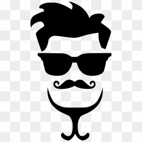 Gay Hipster Man Hair Fasion Style Glasses Comments - Man With Mustache Icon Png, Transparent Png - hipster glasses transparent png