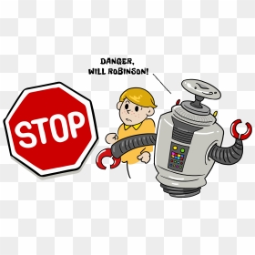 Stop Sign Png Cartoon, Transparent Png - warning signs png