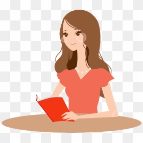 Woman Reading Book Clipart - Te, HD Png Download - people reading png