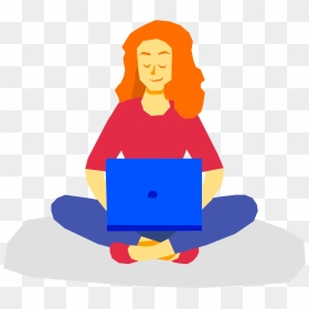 Sitting, HD Png Download - people reading png
