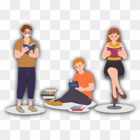 People Reading Books, HD Png Download - people reading png