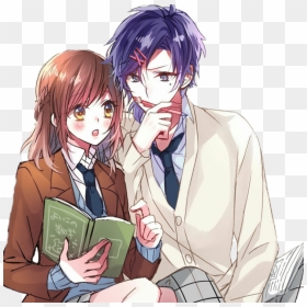 Free Png Download Cute Anime Kawaii Couple Png Images - Anime Boy And Girl Romantic, Transparent Png - anime couple png