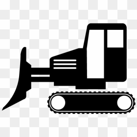 Bulldozer Computer Icons Portable Network Graphics - Bull Dozer Clipart Black And White Free, HD Png Download - bulldozer png