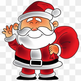 Santa Claus Transparent Photo - Cartoon Santa Clipart, HD Png Download - santa hat and beard png