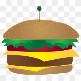 Burger Illustration Png Clipart , Png Download - Hamburger, Transparent Png - burger clipart png