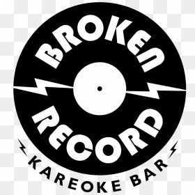 Broken Record Kareoke Bar Logo - Circle, HD Png Download - broken record png