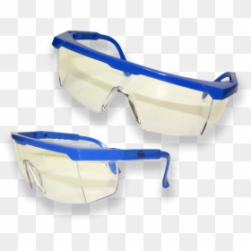 Boss® Expandable Safety Glasses Blue Frame Clear Lens - Plastic, HD Png Download - hipster glasses transparent png