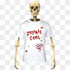 Zombe T Shirt Anti Zombie Zombie Cool For Children" 		 - Skeleton Wearing T Shirt, HD Png Download - zombie head png