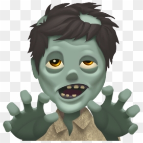 Apple"s New Emojis Revealed On World Emoji Day, Of - Emoji Zombie, HD Png Download - zombie head png