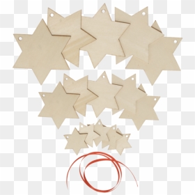 Wooden Ornaments "christmas Stars In 3 Sizes - Construction Paper, HD Png Download - christmas stars png