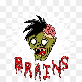 Zombie Head Design - Cartoon, HD Png Download - zombie head png