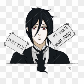 Thumb Image - Black Butler Sebastian X Cats, HD Png Download - black butler png