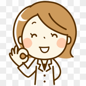 Pharmacist Woman Ok Sign Clipart - Animasi Guru Mengajar, HD Png Download - ok sign png