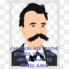 Cartoonnietzsche - Jordan Peterson Nietzsche, HD Png Download - hitler moustache png