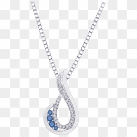 Blue/white Diamond Necklace - Locket, HD Png Download - bling necklace png