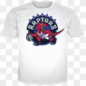 Raptors 4 Logo White Tee - Cartoon, HD Png Download - toronto raptors logo png