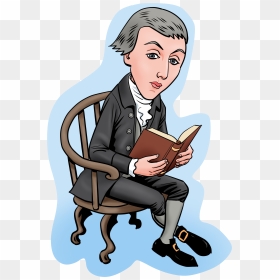 Declaration Of Independence Clipart Thomas Jefferson - Thomas Jefferson Reading Cartoon, HD Png Download - declaration of independence png
