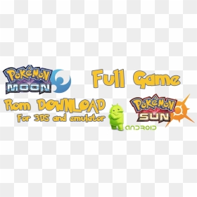 Pokemon Sun Apk And Pokemon Moon Apk Pokemon Moon Apk - Cartoon, HD Png Download - pokemon moon logo png