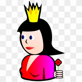 Facial Character - Queen Clip Art, HD Png Download - queen of hearts card png