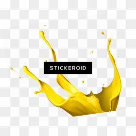 Yellow Paint Splatter - Graphic Design, HD Png Download - yellow splash png