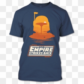 A Black T-shirt With The Shopify Logo - Wars The Empire Strikes Back, HD Png Download - empire strikes back logo png