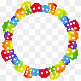 Circle Frame Clipart Colorful, HD Png Download - la skyline png