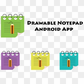Drawable Notepad Colors, HD Png Download - notepad icon png