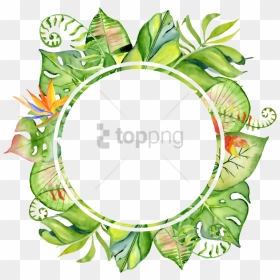 Free Png Baby Shower Invitation Boho Tropical Png Image - Flower Tropical Border Png, Transparent Png - invitation frame png