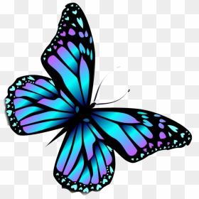 Cartoon Blue Butterfly, HD Png Download - butterfly tattoo png