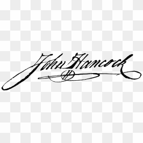 John Hancock Famous Signature, HD Png Download - declaration of independence png