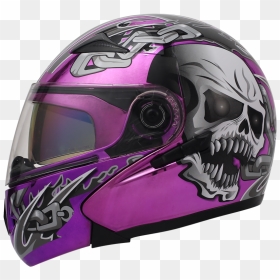 Motorcycle Helmet, HD Png Download - chrome skull png