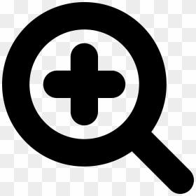 Dt Magnifying Glass - Search Plus Icon, HD Png Download - white magnifying glass icon png