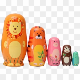 Animal Russian Nesting Dolls, HD Png Download - baby doll png