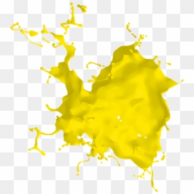 Real Paint Png, Transparent Png - yellow splash png