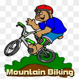 Transparent Mountain Cartoon Png - Mountain Biking Clipart Png, Png Download - biking png