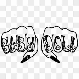 Baby Doll Knuckle Tattoos, HD Png Download - baby doll png