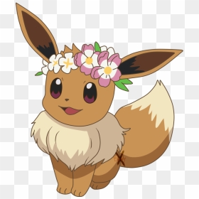 Eevee Flowercrown By Paintingbunnx Eevee Flowercrown - Transparent Eevee Flower Crown, HD Png Download - flower crown png transparent