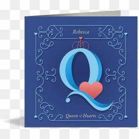Queen Of Hearts Card - Greeting Card, HD Png Download - queen of hearts card png