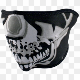 Balboa Wnfm023h Neoprene Half Face Mask Chrome Skull - Half Face Masks Png Transparent, Png Download - chrome skull png