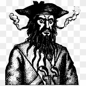 Blackbeard The Pirate, HD Png Download - hitler moustache png