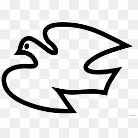 Dove Silhouette Page Of Clipartblack Com Animal - Line Drawing Of Simple Dove, HD Png Download - dove silhouette png