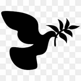 Transparent Dove Clipart Black And White - Dove Of Peace Silhouette, HD Png Download - dove silhouette png
