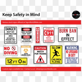 Sww Safety Signs - Sign, HD Png Download - ban sign png