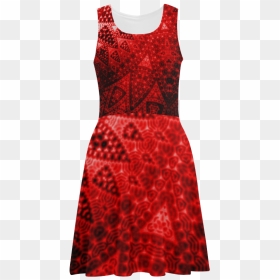 Red Lace Fractal Atalanta Sundress - Cocktail Dress, HD Png Download - red lace png