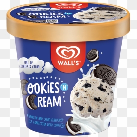 Ideal For Desserts - Walls Cookies And Cream Ice Cream, HD Png Download - desserts png