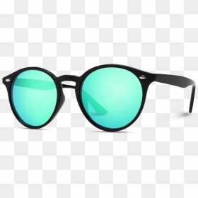 Round Classic Retro Frame Sunglasses , Png Download - Reflection, Transparent Png - retro frame png